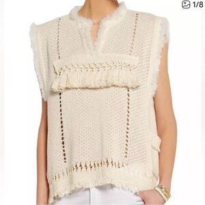 Isabel Marant Cream Sleeveless Knit sweater